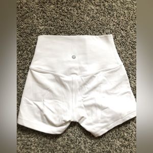 Lululemon align shorts white size 4, 4in inseam Worn once, good condition
